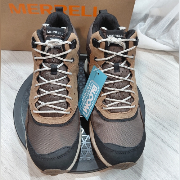 NEW Merrell Men's Speed Solo Mid Brown Black White Hiking Shoes SIZE MENS 10 - Picture 3 of 15